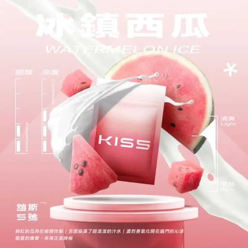KISS-鎧斯5號一代煙彈-冰鎮西瓜webp - ILIA 霧化器|台灣官方選物店|主機煙彈專賣